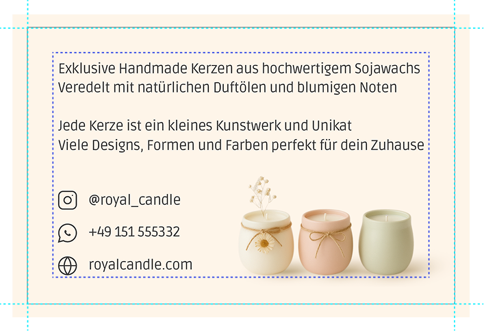 Rückseite der Visitenkarte